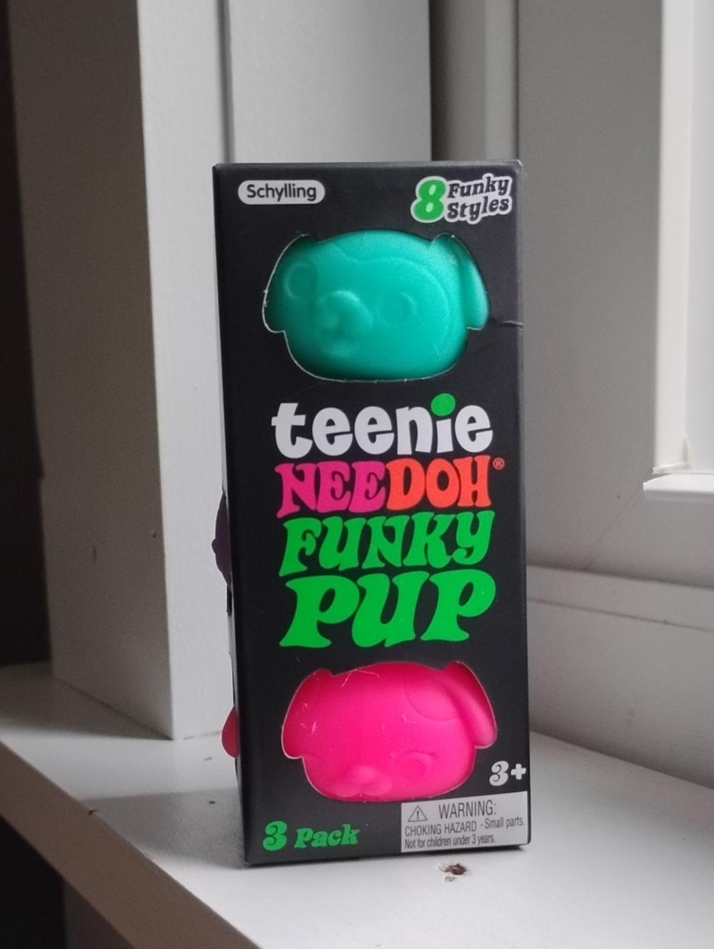 Teenie Needoh Funky Pup Kids Toy Pack - Teal, Purple & Pink, Needoh Pups